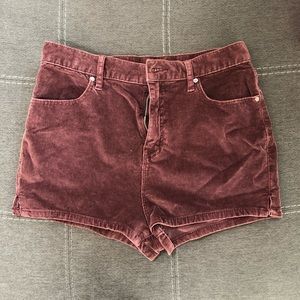 Urban Outfitters High Waisted Corduroy Shorts
